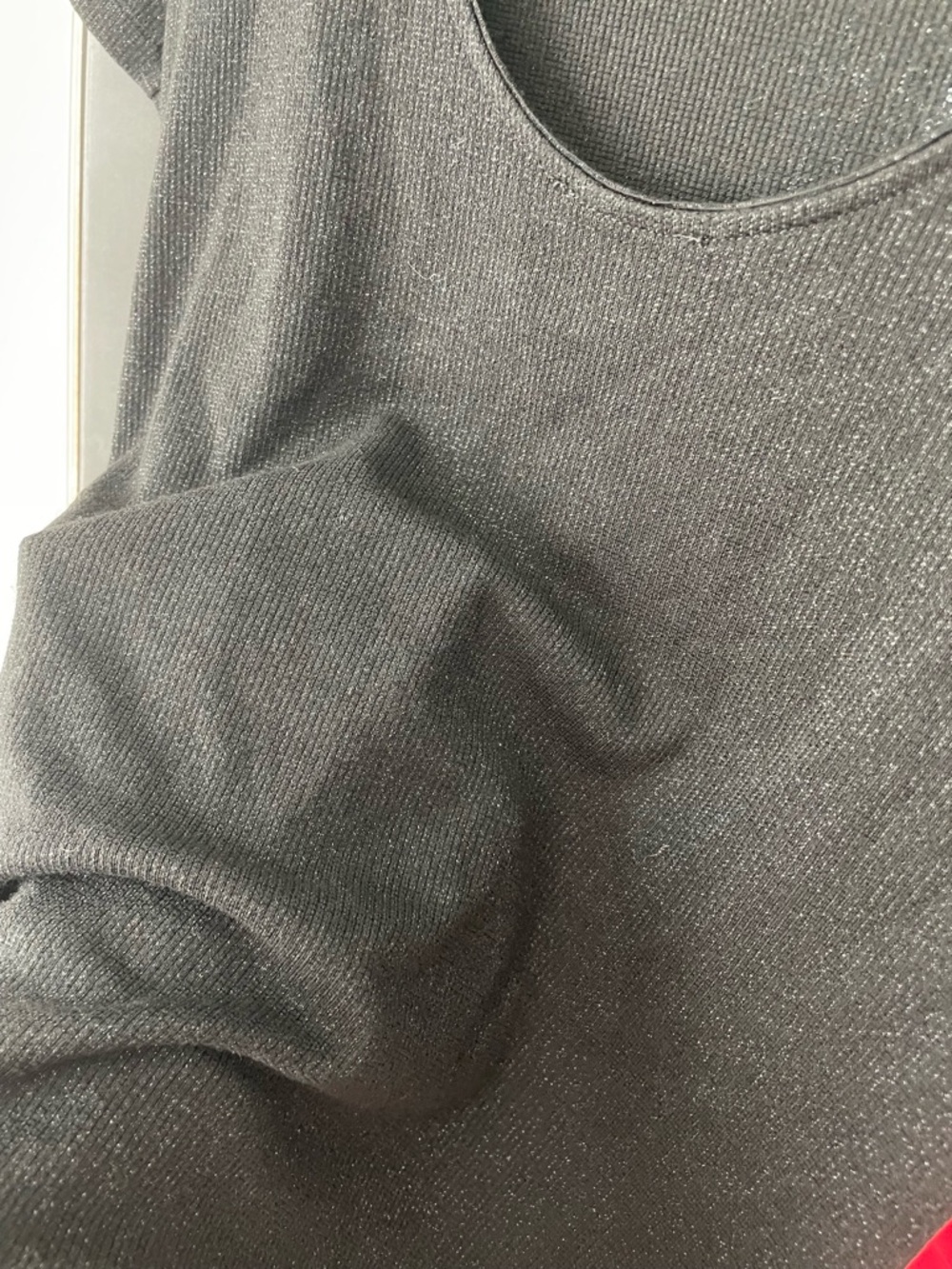 Massimo Dutti Black Shiny Short Sleeve Tee - Picture 6 of 6